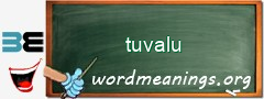 WordMeaning blackboard for tuvalu